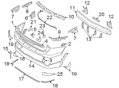 Diagram REAR BUMPER. BUMPER & COMPONENTS. for your Hyundai