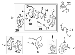 Image of Disc Brake Anti-Rattle Clip image for your 2023 Hyundai Elantra   