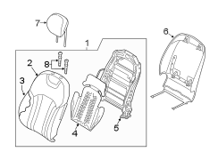 Image of Seat Back Assembly (Right, Front) image for your 2024 Genesis G70   