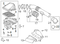 Engine Air Intake Hose (Rear, Upper)