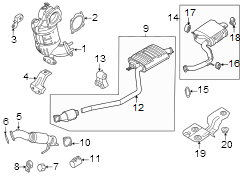 Muffler Assembly. (Rear). Part has related.