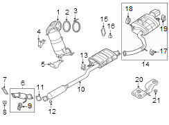 Muffler. Pipe. (Front). A Muffler without any.