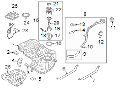 Diagram Lower. Type 1. Type 2. Type 3. Type 4. Upper. W/HYBRID. for your Hyundai