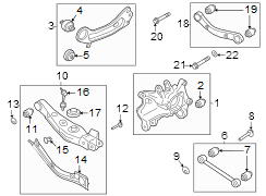 Image of Arm. Lateral. Link. (RR). (Right, Rear, Lower). Incl.Bushings. Includes:. image for your Hyundai