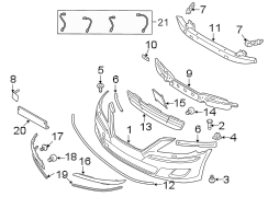 Diagram FRONT BUMPER. BUMPER & COMPONENTS. for your 2008 Hyundai Elantra