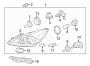 Diagram FRONT LAMPS. HEADLAMP COMPONENTS. for your 2021 Hyundai Venue