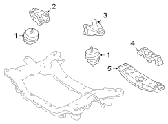 Diagram ENGINE & TRANS MOUNTING. for your 2015 Hyundai GENESIS