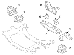 Diagram ENGINE & TRANS MOUNTING. for your Hyundai