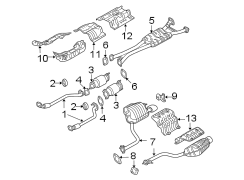 Diagram EXHAUST SYSTEM. EXHAUST COMPONENTS. for your Hyundai