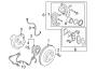 Diagram FRONT SUSPENSION. BRAKE COMPONENTS. for your Hyundai