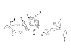 Diagram TRANS oil cooler lines. for your Hyundai