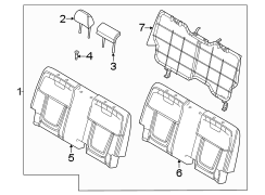 Seat Back Cushion Cover (Right, Rear)