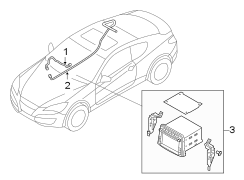 Diagram NAVIGATION SYSTEM COMPONENTS. for your 2017 Hyundai Santa Fe