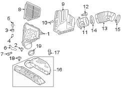 Diagram AIR INTAKE. for your 2020 Hyundai VELOSTER Base Hatchback