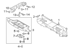 Radiator Support Splash Shield (Right)