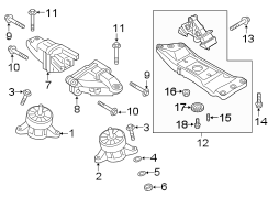 Engine Mount (Left, Front, Lower)