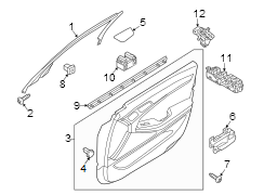 Image of Door Interior Trim Panel (Right, Front) image for your 2024 Genesis G80   