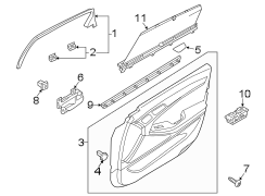 Image of Door Window Molding (Left, Rear, Upper) image for your 2024 Genesis Electrified G80   
