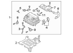 Bracket. Reservoir. Drive. Motor. Inverter. Coolant. tank. (Rear). A component that.