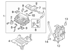 Hose. Electronic Water Pump Outer. Drive Motor Inverter Radiator. Engine Coolant. Outlet. Hose that...