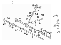 Rack And Pinion Steering Pinion Shaft (Lower)