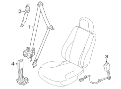 Image of Seat Belt Pretensioner (Left) image for your 2000 Hyundai Elantra   