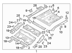 Drive Motor Battery Pack Bracket (Left, Rear)