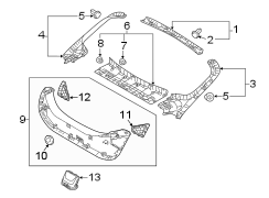 Image of Liftgate Trim (Lower) image for your 2020 Hyundai Elantra GT   