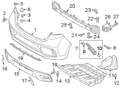 Image of Bumper Cover (Rear, Upper) image for your 2011 Hyundai Elantra   