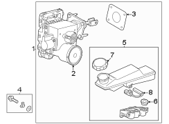 Image of INTEGRATED ELECTRIC BOOSTER. Master CYLINDER ASSEMBLY. Incl.ABS Hydraulic. image for your Genesis GV80  