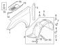 Diagram FENDER & COMPONENTS. for your Hyundai