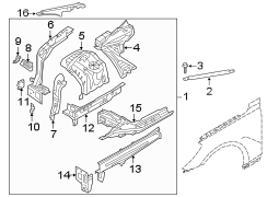 Frame Side Member Reinforcement (Right, Front, Rear, Lower)