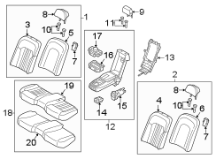 Seat Cushion Foam (Left, Rear)