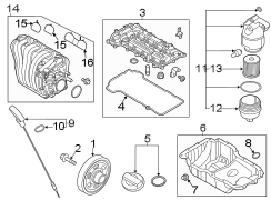 Diagram ENGINE / TRANSAXLE. ENGINE PARTS. for your Hyundai