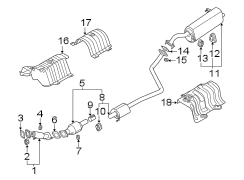 Pipe. Muffler. Exhaust. Assembly. Intermediate. (Front). Exhaust Intermediate.