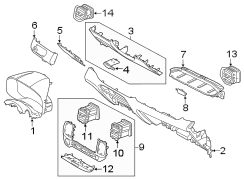 Instrument Panel Knee Bolster (Left, Lower)