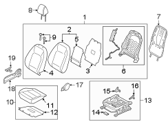 Seat Cushion Foam (Right, Front)