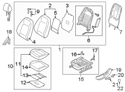 Seat Hinge Cover (Left, Front)