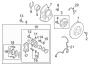 Diagram FRONT SUSPENSION. BRAKE COMPONENTS. for your 2021 Hyundai Venue