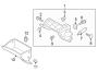 Diagram INSTRUMENT PANEL. GLOVE BOX. for your 2020 Hyundai Kona Ultimate