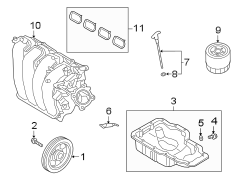 Diagram ENGINE / TRANSAXLE. ENGINE PARTS. for your 2020 Hyundai VELOSTER