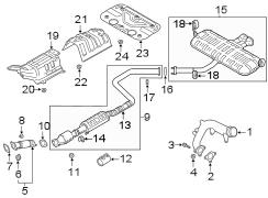 Muffler. Exhaust. (Rear). A Muffler without any.