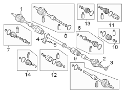 Diagram FRONT SUSPENSION. DRIVE AXLES. for your Hyundai