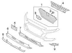 Image of Bumper Cover Spacer Panel (Front, Upper, Lower) image for your Hyundai Kona Electric  