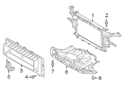 Diagram RADIATOR SUPPORT. for your 2019 Hyundai Kona Ultimate