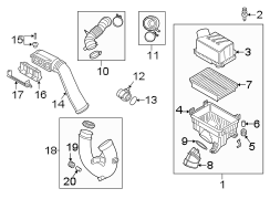 Engine Air Intake Hose (Right, Rear, Upper)