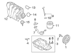 Diagram ENGINE / TRANSAXLE. ENGINE PARTS. for your 2020 Hyundai Kona