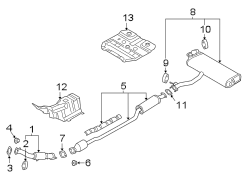 Pipe. Muffler. Exhaust. (Front). Exhaust Intermediate.