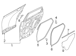 Image of Door Shell (Right, Rear) image for your Hyundai Kona  