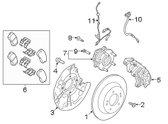 Image of ABS Wheel Speed Sensor Wiring Harness (Left, Rear) image for your 2008 Hyundai Elantra   